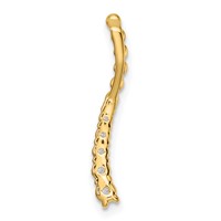 14K Yellow Gold 0.20 Carat Lab Grown Diamond VS SI+ G+ Fashion Bar Chain Slide Pendant view 3