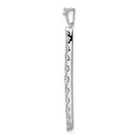 14K White Gold 1 Carat Lab Grown Diamond VS SI+ G+ Fashion Bar Pendant view 2