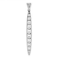 14K White Gold 1 Carat Lab Grown Diamond VS SI+ G+ Fashion Bar Pendant view 3