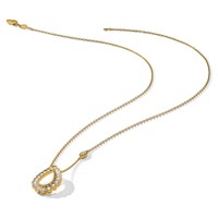 14K Yellow Gold 0.75 Carat Lab Grown Diamond VS SI+ G+ Complete Fashion Teardrop Necklace, 18" view 5