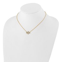 14K Yellow Gold 0.25 Carat Lab Grown Diamond VS SI+ G+ Complete Hamsa Necklace, 18" view 4