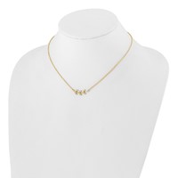 14K Yellow Gold 0.38 Carat Lab Grown Diamond VS SI+ G+ Complete Branch Necklace with Leaves, 18" view 4