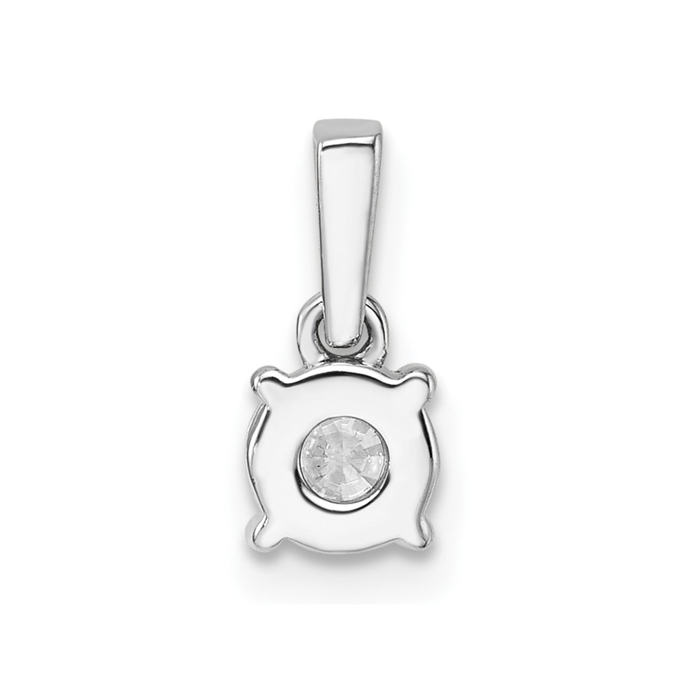 14k White Gold 1/2 carat Lab Grown Diamond VS/SI+ G+ Complete 18 inch Solitaire Pendant Necklace (PM9202-050-WLG)