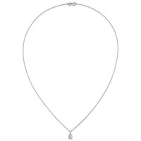 14K White Gold 0.50 Carat Lab Grown Diamond VS SI+ G+ Complete Solitaire Pendant Necklace, 18" view 4