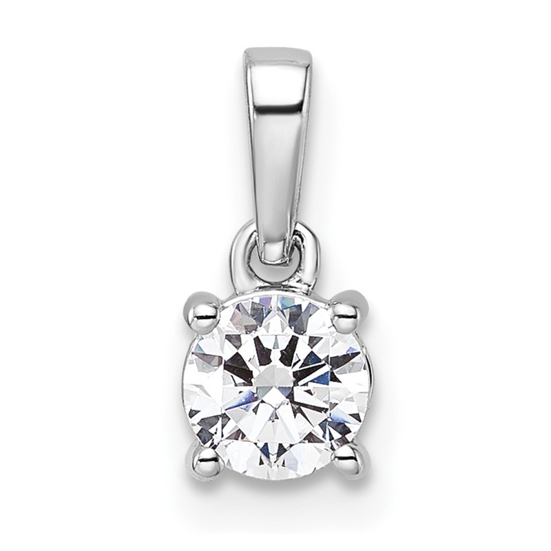 14k White Gold 1/2 carat Lab Grown Diamond VS/SI+ G+ Complete Pendant