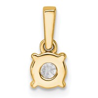 14K Yellow Gold 0.50 Carat Lab Grown Diamond VS SI+ G+ Complete Solitaire Pendant Necklace, 18" view 3
