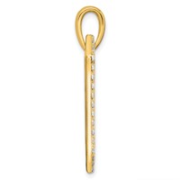 True Origin 14K Yellow Gold Men's 1 Carat Lab Grown Diamond VS+ F+ Complete Dog Tag Pendant view 2