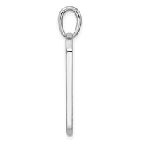True Origin 14K White Gold Men's 0.75 Carat Lab Grown Diamond VS+ F+ Complete Dog Tag Pendant view 2