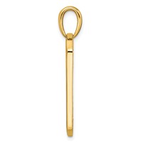 True Origin 14K Yellow Gold Men's 0.75 Carat Lab Grown Diamond VS+ F+ Complete Dog Tag Pendant view 2