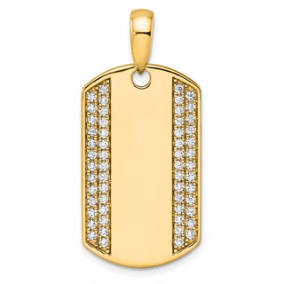 True Origin Lab Grown Diamond Men's Dog Tag Pendants