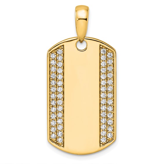 True Origin Lab Grown Diamond Men's Dog Tag Pendants