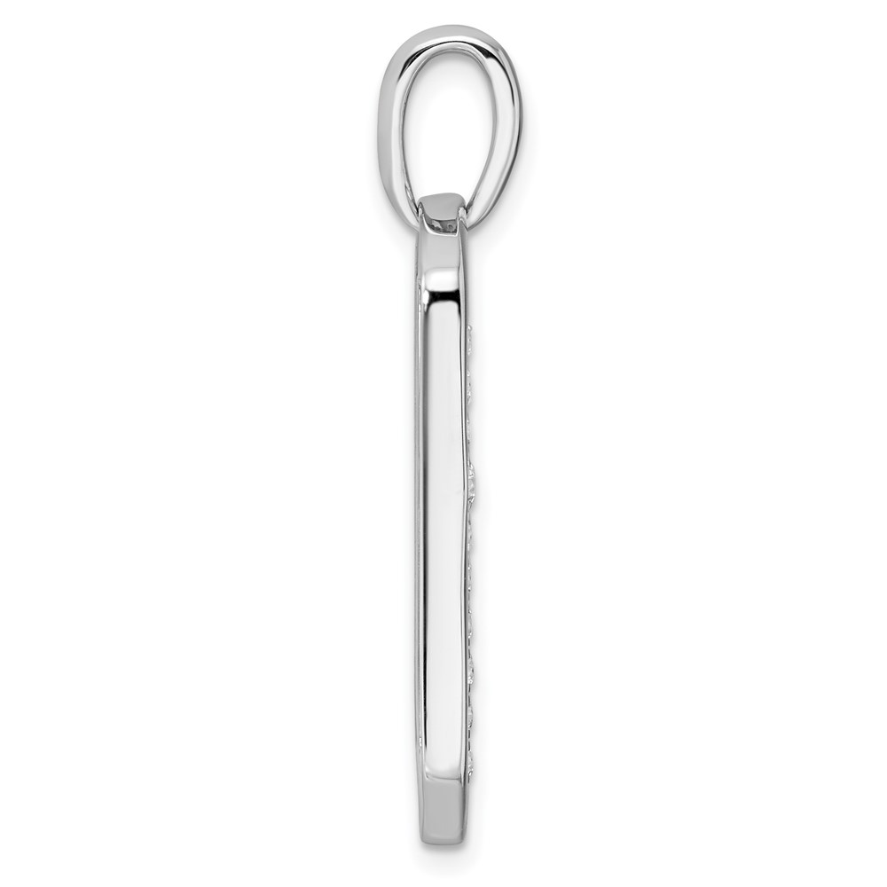 True Origin 14K White Gold Men's 1/2 carat Lab Grown Diamond VS  D E F Cross Dog Tag Pendant (PM9370-050-WLD)