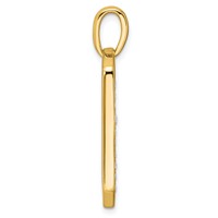 True Origin 14K Yellow Gold Men's 0.50 Carat Lab Grown Diamond VS+ F+ Complete Cross Dog Tag Pendant view 2