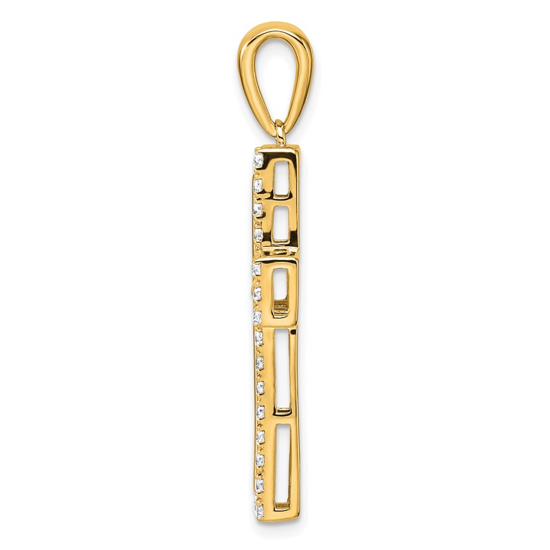 True Origin 14k 1 carat Lab Grown Diamond VS D E F Cross Pendant