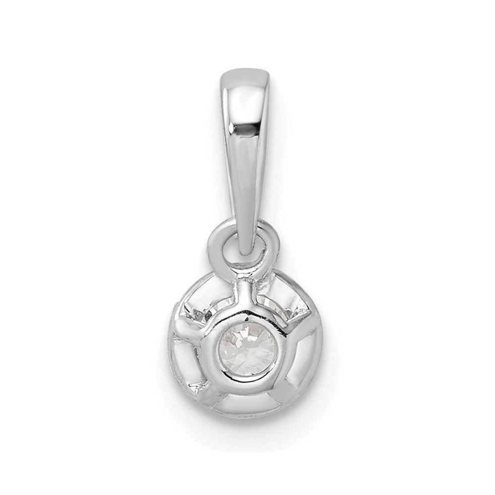 True Origin 14k White Gold 1/4 carat Lab Grown Diamond VS DEF 18 inch Solitaire Pendant Necklace (PM9380-025-WLD)