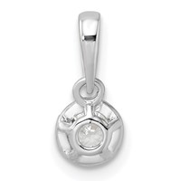 True Origin 14K White Gold 0.25 Carat Lab Grown Diamond VS+ F+ Complete Round Solitaire Necklace, 18" view 3