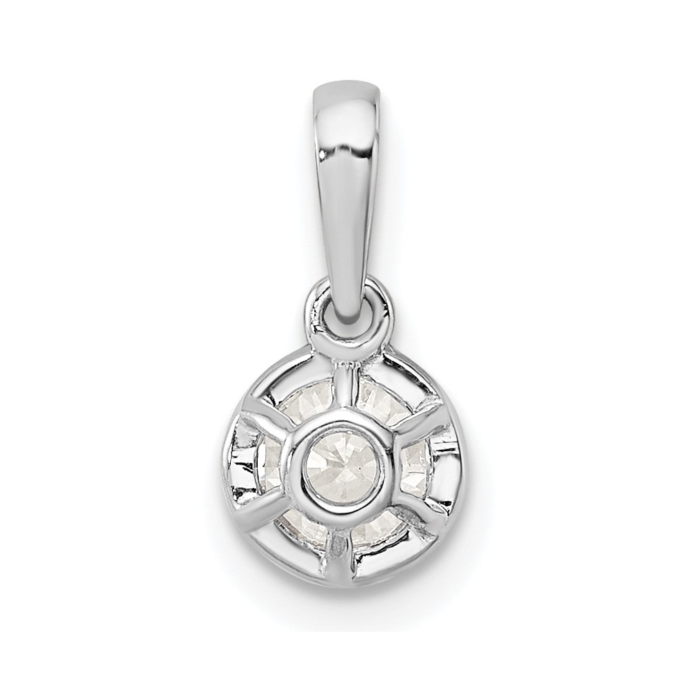 True Origin 14k White Gold 1/2 carat Lab Grown Diamond VS DEF 18 inch Solitaire Pendant Necklace (PM9380-050-WLD)