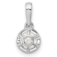 True Origin 14K White Gold 0.50 Carat Lab Grown Diamond VS+ F+ Complete Round Solitaire Necklace, 18" view 3