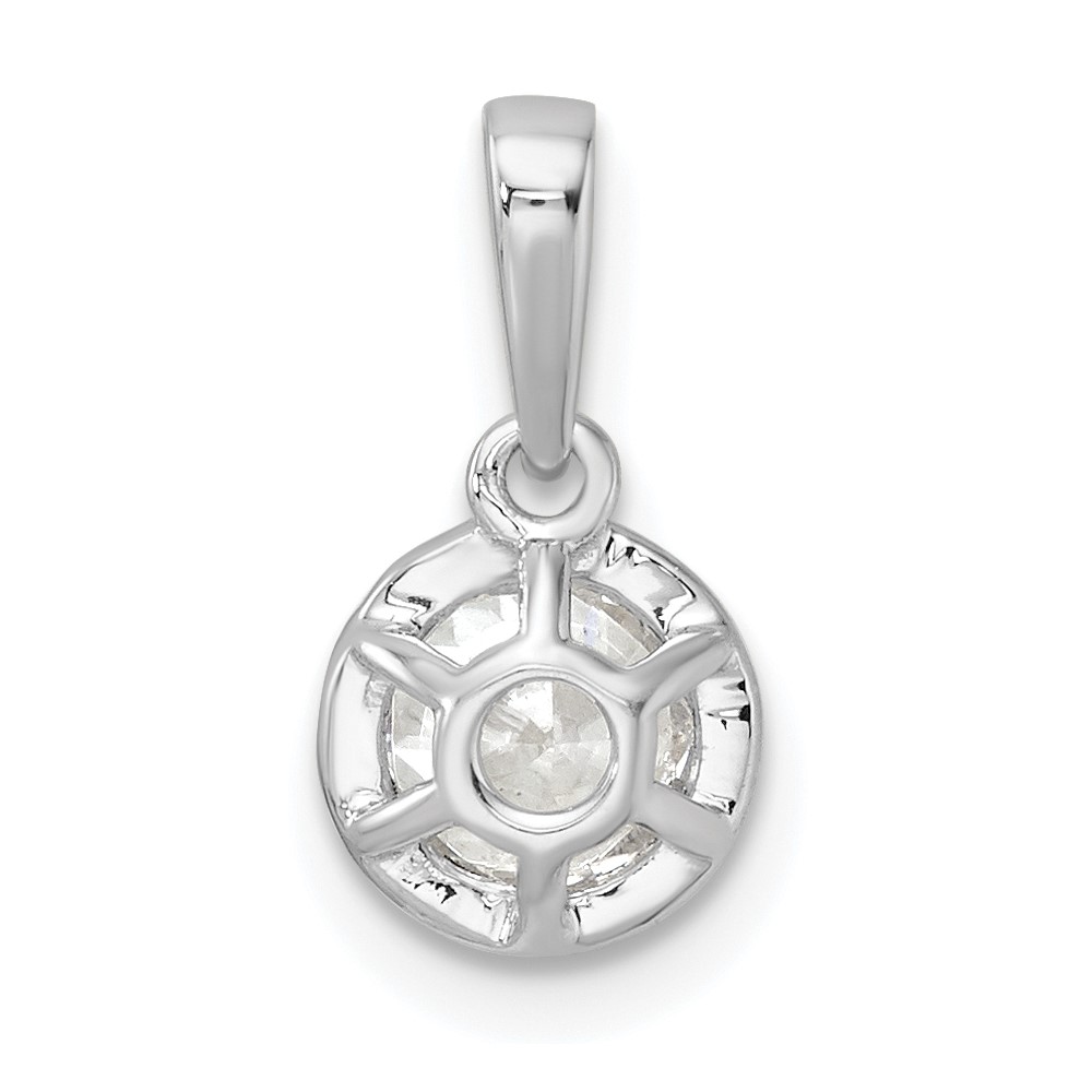 True Origin 14k White Gold 5/8 carat Lab Grown Diamond VS DEF 18 inch Solitaire Pendant Necklace (PM9380-060-WLD)