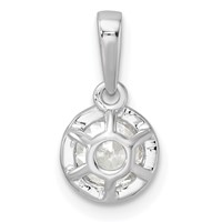 True Origin 14K White Gold 0.62 Carat Lab Grown Diamond VS+ F+ Complete Round Solitaire Necklace, 18" view 3