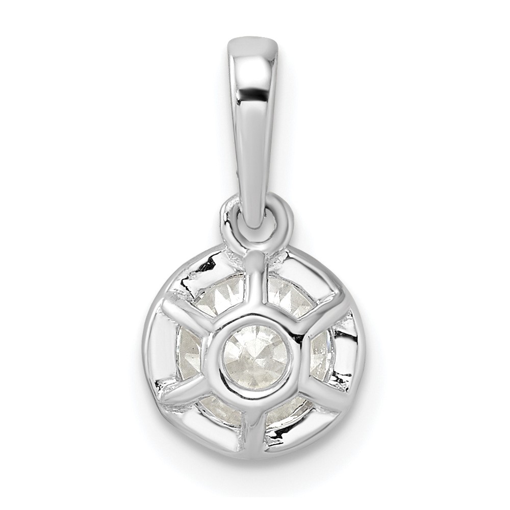 True Origin 14k White Gold 3/4 carat Lab Grown Diamond VS DEF 18 inch Solitaire Pendant Necklace (PM9380-075-WLD)