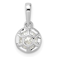 True Origin 14K White Gold 0.75 Carat Lab Grown Diamond VS+ F+ Complete Round Solitaire Necklace, 18" view 3