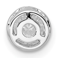 True Origin 14K White Gold 0.50 Carat Lab Grown Diamond VS+ F+ Complete Round Solitaire Necklace, 18" view 3