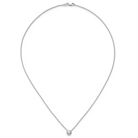 True Origin 14K White Gold 0.50 Carat Lab Grown Diamond VS+ F+ Complete Round Solitaire Necklace, 18" view 5