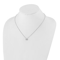 True Origin 14K White Gold 0.62 Carat Lab Grown Diamond VS+ F+ Complete Round Solitaire Necklace, 18" view 4