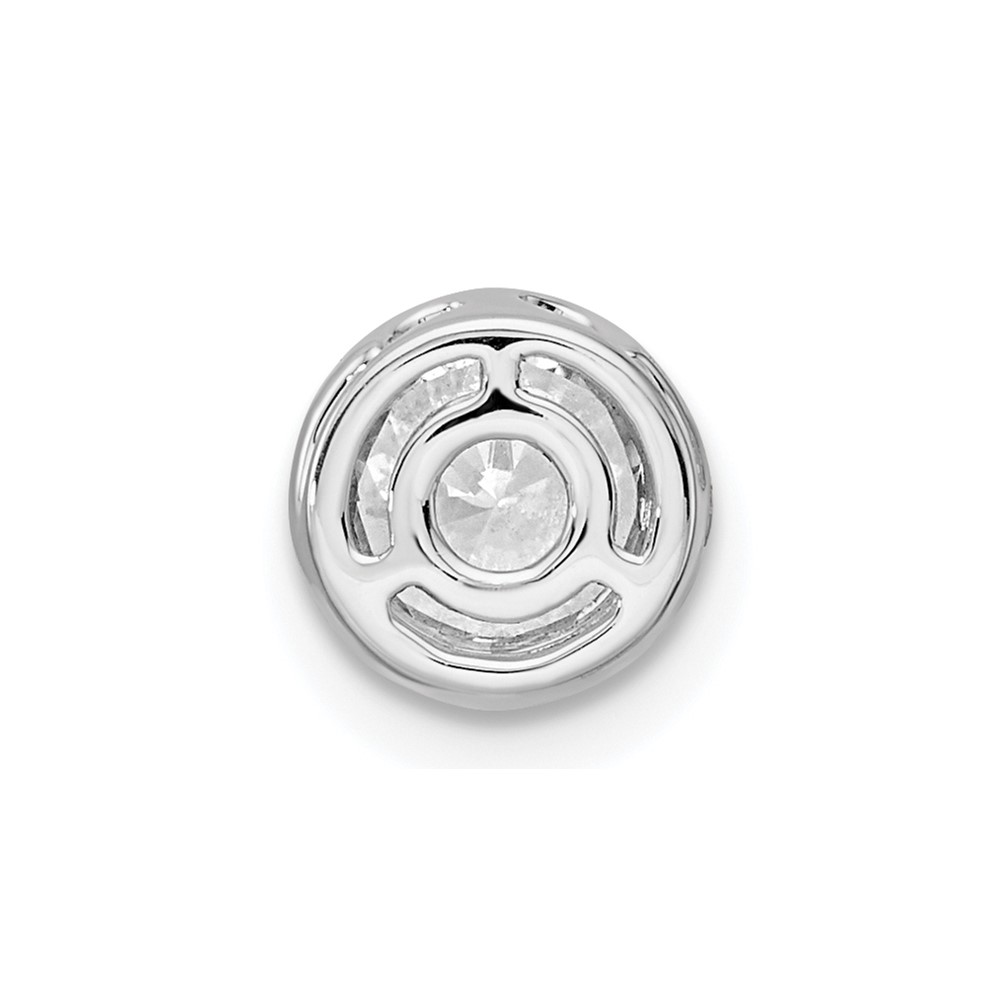 True Origin 14k White Gold 3/4 carat Lab Grown Diamond VS DEF 18 inch Solitaire Slide Necklace (PM9381-075-WLD)