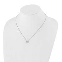 True Origin 14K White Gold 0.75 Carat Lab Grown Diamond VS+ F+ Complete Round Solitaire Necklace, 18" view 4