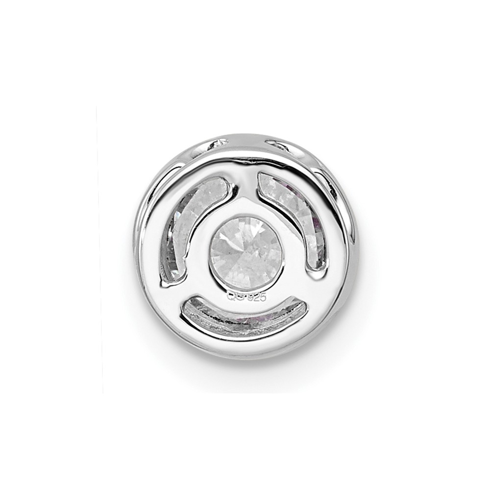 True Origin 14k White Gold 1 carat Lab Grown Diamond VS DEF 18 inch Solitaire Slide Necklace (PM9381-100-WLD)