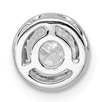 True Origin 14K White Gold 1 Carat Lab Grown Diamond VS+ F+ Complete Round Solitaire Necklace, 18" view 3