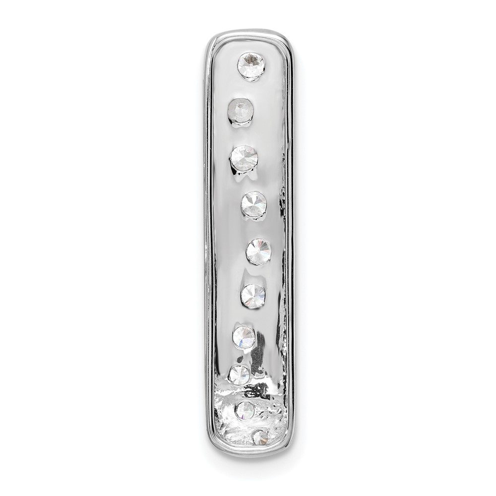 True Origin 14k White Gold 3/4 carat Lab Grown Diamond VS DEF 18 inch Vertical Bar Slide Necklace (PM9383-075-WLD)