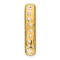 True Origin 14K Yellow Gold 0.75 Carat Lab Grown Diamond VS+ F+ Complete Vertical Bar Slide Necklace, 18" view 3