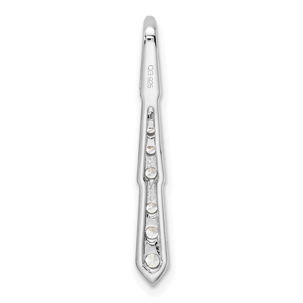 True Origin 14k White Gold 3/8 carat Lab Grown Diamond VS DEF 18 inch Vertical Slide Necklace (PM9387-038-WLD)