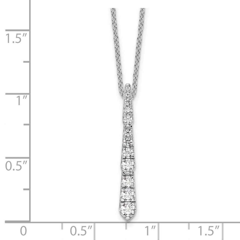 True Origin 14k White Gold 3/8 carat Lab Grown Diamond VS DEF 18 inch Vertical Slide Necklace (PM9387-038-WLD)