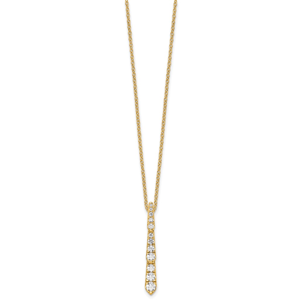 True Origin 14k 3/8 carat Lab Grown Diamond VS DEF 18 inch Vertical Slide Necklace (PM9387-038-YLD)