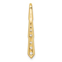 True Origin 14K White Gold 0.38 Carat Lab Grown Diamond VS+ F+ Complete Vertical Bar Slide Necklace, 18" view 3