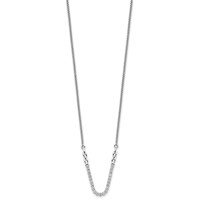 14K White Gold 0.50 Carat Lab Grown Diamond VS SI+ G+ Adjustable Up to Tennis Style Bolo Necklace, 24" view 2