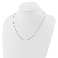 14K White Gold 0.50 Carat Lab Grown Diamond VS SI+ G+ Adjustable Up to Tennis Style Bolo Necklace, 24" view 3