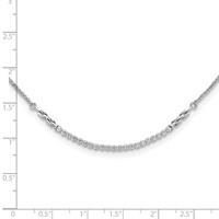 14K White Gold 0.50 Carat Lab Grown Diamond VS SI+ G+ Adjustable Up to Tennis Style Bolo Necklace, 24" view 5