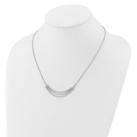 14K White Gold 2.17 Carat Lab Grown Diamond VS SI+ G+ Adjustable Up to Triple Row Tennis Style Bolo Necklace, 24" view 3