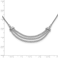14K White Gold 2.17 Carat Lab Grown Diamond VS SI+ G+ Adjustable Up to Triple Row Tennis Style Bolo Necklace, 24" view 5