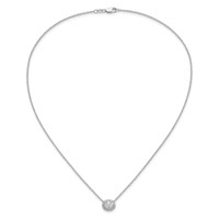 14K White Gold 0.62 Carat Lab Grown Diamond VS SI+ G+ Oval Necklace, 18" view 4