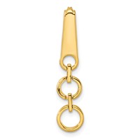 14K Yellow Gold 0.12 Carat Lab Grown Diamond VS SI+ G+ Dangle Circle Chain Slide Pendant view 3