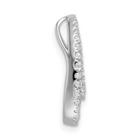 14K White Gold 0.50 Carat Lab Grown Diamond VS SI+ G+ Complete Teardrop Cluster Chain Slide Pendant view 2