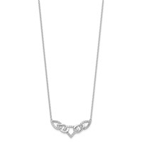 14K White Gold 0.50 Carat Lab Grown Diamond VS SI+ G+ Fashion Teardrop Necklace, 18" view 2