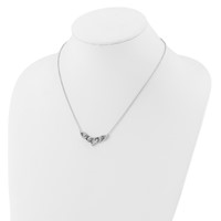 14K White Gold 0.50 Carat Lab Grown Diamond VS SI+ G+ Fashion Teardrop Necklace, 18" view 3