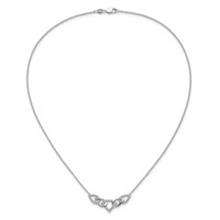 14K White Gold 0.50 Carat Lab Grown Diamond VS SI+ G+ Fashion Teardrop Necklace, 18" view 4
